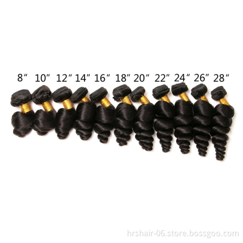 Unprocessed Virgin Malaysian Loose Wave Bundles With Frontal Remy Lace Frontal With Loose Wave Human Hair 3 bundles